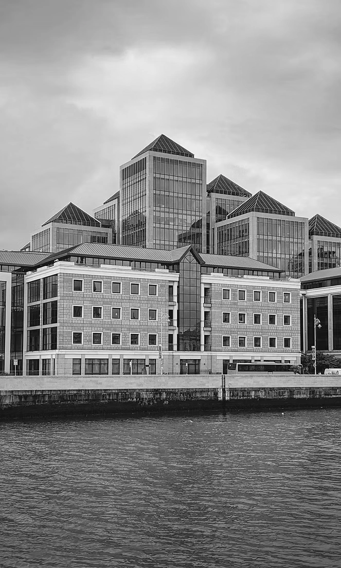 Dublin financial district skyline reflecting Vesticom's base of operations in Ireland